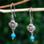 Turquoise and sterling silver earrings, 'Taxco Violets' - Sterling Silver and Turquoise Bead Earrings From Taxco (image 2b) thumbail