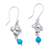 Turquoise and sterling silver earrings, 'Taxco Violets' - Sterling Silver and Turquoise Bead Earrings From Taxco (image 2c) thumbail