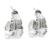 Sterling silver half hoop earrings, 'Mexican Fall' - Taxco Sterling Silver Half Hoop Earrings with Leaf Motif (image 2a) thumbail