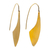 Gold plated drop earrings, 'Set Sail' - Modern 24k Gold Plated Earrings (image 2a) thumbail