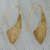 Gold plated drop earrings, 'Set Sail' - Modern 24k Gold Plated Earrings (image 2b) thumbail