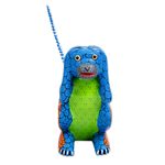 Wood alebrije sculpture, 'Surprised Monkey' - Copal Wood Alebrije Carving of Multicolored Monkey