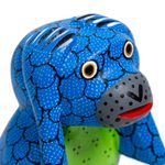 Wood alebrije sculpture, 'Surprised Monkey' - Copal Wood Alebrije Carving of Multicolored Monkey