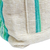 Cotton tote bag, 'Textured Travel' - Natural Cotton Tote Bag With Green Stripes From Mexico (image 2f) thumbail