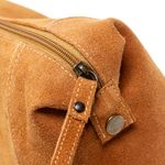 Leather travel case, 'El Bajio' - Spice Brown Travel or Cosmetic Bag with Zipper and Strap