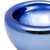 Blown glass bowl, 'Blue Opal' - Blue Reflective Blown Glass Bowl from Recycled Glass (image 2d) thumbail