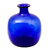 Blown glass vase, 'Cobalt Blue Bottle' - Blue Bottle Shaped Eco Friendly Blown Glass Vase (image 2a) thumbail