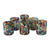 Hand blown rocks glasses, 'Mod Spots' (set of 6) - Hand Blown Rocks Glasses with Multicolored Dots (Set of 6) (image 2b) thumbail