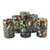 Glass tumblers, 'Large Mod Spots' (set of 6) - Multicolored Spotted Glass Tumblers from Mexico (Set of 6) (image 2b) thumbail