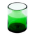 Vasos para jugo de vidrio soplado, (juego de 6) - Vasos de jugo soplados a mano verde degradado (juego de 6)