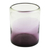 Glass rocks glasses, 'Purple Pub' (set of 6) - Hand Blown Purple-Accented Rocks Glasses (Set of 6) (image 2c) thumbail