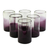 Glass tumblers, 'Plum Haze' (set of 6) - Purple-Tinged Recycled Glass Tumblers from Mexico (Set of 6)