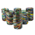 Glass tumblers, 'Swirling Rainbows' (set of 6) - Whirling Multicolored Recycled Glass Tumblers (Set of 6) thumbail