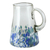 Glass pitcher, 'Blown Azure' - Hand Blown Glass Pitcher with Blue and White from Mexico (image 2a) thumbail