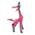 Wood alebrije sculpture, 'Stargazing Giraffe in Red' - Wood Hand Painted Giraffe Alebrije Finely Painted in Red