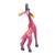 Wood alebrije sculpture, 'Stargazing Giraffe in Red' - Wood Hand Painted Giraffe Alebrije Finely Painted in Red (image 2d) thumbail