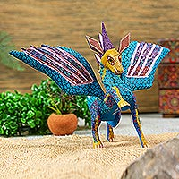 Wood alebrije sculpture, Zapotec Pegasus