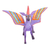 Wood alebrije sculpture, 'Zapotec Pegasus in Purple' - Wood Pegasus Inspired Alebrije in Purple and other Colors (image 2c) thumbail