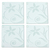 Glass coasters, 'Gentle Desert Breeze' (set of 4) - Glass Coasters with Delicate Flower Motif (Set of 4) (image 2a) thumbail