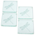 Posavasos de cristal, (juego de 4) - Posavasos de vidrio con motivo de libélula grabado (juego de 4)