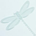 Glass coasters, 'Gliding Dragonfly' (set of 4) - Glass Coasters with Etched Dragonfly Motif (Set of 4)