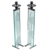 Kerzenhalter aus Glas, (Paar) - Kerzenhalter aus Glas und Aluminium mit Fisch (2er-Set)
