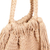 Cotton shoulder bag, 'Terra Fria in Sand' - Handcrafted Cotton Macrame Shoulder Bag