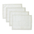 Tischsets aus Baumwolle, (4er-Set) - Alabasterweiße Tischsets aus 100 % handgewebter Baumwolle (4er-Set)