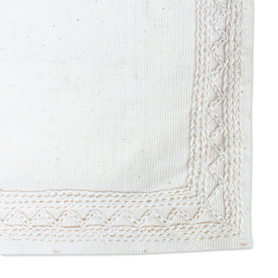 Cotton place mats, 'Alabaster Classic' (set of 4) - Alabaster White 100% Handwoven Cotton Placemats (Set of 4)