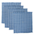 Tischsets aus Baumwolle, (4er-Set) - Blaugraue handgewebte Tischsets aus karierter Baumwolle (4er-Set)
