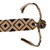 Cotton woven macrame  bracelet, 'Chiapas Wheat' - Black and Wheat Colored 100% Macrame Cotton from Chiapas