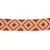 Cotton woven macrame bracelet, 'Russet Diamonds' - Russet and Peach 100% Macrame Cotton Bracelet from Chiapas