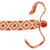 Cotton woven macrame bracelet, 'Russet Diamonds' - Russet and Peach 100% Macrame Cotton Bracelet from Chiapas