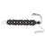 Cotton macrame wristband bracelet, 'Coal and Ash' - Black and Gray Diamond-Patterned 100% Cotton Bracelet