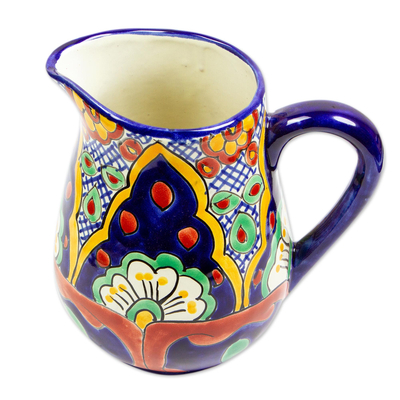 Artisan Crafted Ceramic Pitcher from Mexico