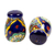 Ceramic salt and pepper shakers, 'Hidalgo Fiesta' (pair) - Multicolored Ceramic Salt and Pepper Set (Pair) (image 2c) thumbail