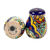 Ceramic salt and pepper shakers, 'Hidalgo Fiesta' (pair) - Multicolored Ceramic Salt and Pepper Set (Pair)