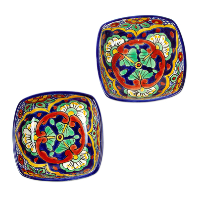 Cuencos de cerámica, (par) - Cuencos de cerámica artesanal (par)