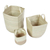 Palm frond fiber baskets, 'Mesoamerican Totes' (set of 3) - Palm Frond Fiber Squared Basket Home Accents (Set of 3)