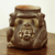 Ceramic decorative jar, 'Monkeyshines' - Ceramic Monkey Shaped Jar Replica in Brown from Mexico (image 2) thumbail