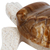 Marmorskulptur - Braune und beige Marmor-Meeresschildkrötenfigur aus Mexiko