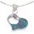 Halskette mit Anhänger aus Sterlingsilber - Halskette aus Sterlingsilber mit natürlichem Blumenanhänger