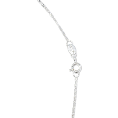 Collar colgante de plata esterlina - Collar con Colgante de Libélula en Plata de Ley con Flores