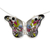 Natural flower pendant necklace, 'Black Mexican Butterfly' - Sterling Silver and Dried Flower Black Butterfly Necklace