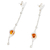 Amber dangle earrings, 'Fantasy Glow' - Sterling Silver Dangle Earrings Encasing Amber Beads (image 2b) thumbail