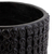 Macetero de cerámica, 'Tzompantli' - Macetero de cerámica negro con diseño de calavera