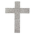 Aluminum repousse cross, 'Prayers Like the Wind' - Aluminum Repousse Cross Decoration with Swirling Pattern