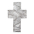 Kreuz aus Aluminium-Repousse - Wandkreuz aus oxidiertem, kreuzgeschraffiertem Aluminium-Repousse