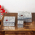 Cajas decorativas de aluminio repujado, (juego de 3) - 3 Cajas Decorativas con Tapa Estilo Regalo de Aluminio Repousse