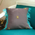 Cotton cushion cover, 'San Cristobal Butterflies' - Hand Woven Gray Cushion Cover with Geometric Butterflies thumbail